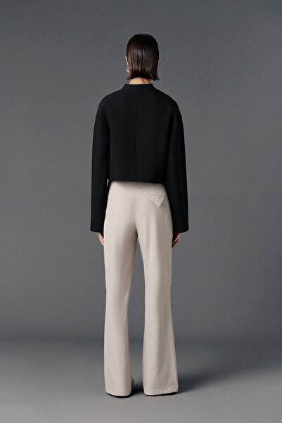 VATKALI Diagonal crop blazer ceket