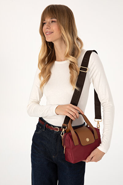 U.S. Polo Assn. Women's Burgundy Quilted Crossbody Bag 50317833-Vr014