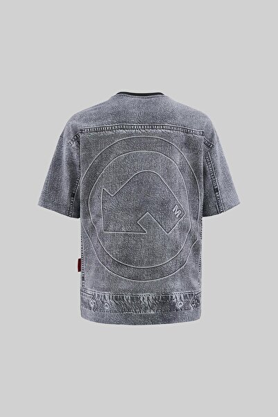 Machinist Чоловіча джинсова футболка Oversize чорного кольору