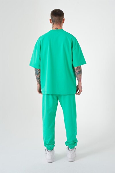 Machinist Ανδρικό μπλουζάκι Basic Cotton Oversize πράσινο