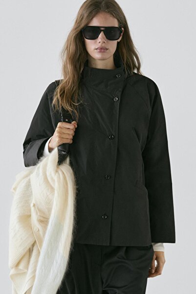 Massimo Dutti Yaka detaylı kısa kapitone parka