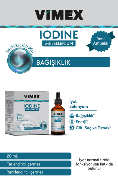 Vimex Iodine with Selenium 20 mL Damla - İyot ve Selenyum - Tiroid Fonksiyonu...