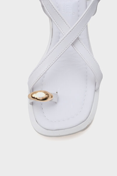 Capone Outfitters Vally Mid Heeled Flip Flops Women's Sandals