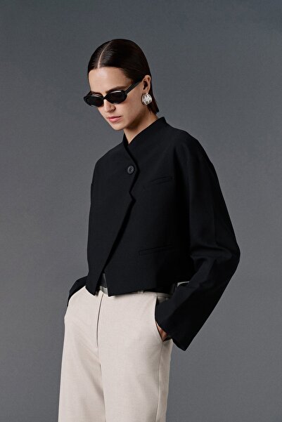 VATKALI Diagonální crop sako