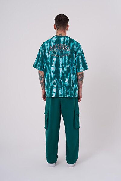 Machinist Ανδρικό μπλουζάκι Batic με τύπωμα oversized Oil Green