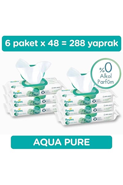 Prima Islak Havlu Mendil Aqua Pure 6 x 48