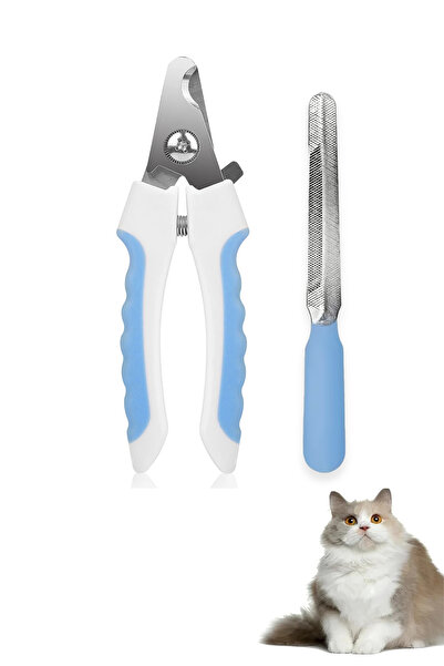 Factorial Evcil Hayvan Tırnak Makası Törpü Seti 1 Adet Mavi Kedi Köpek Tırnak...