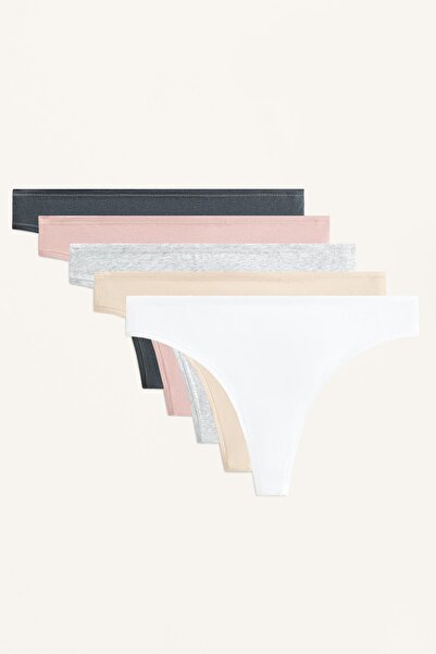 Oysho 5 cotton blend thongs