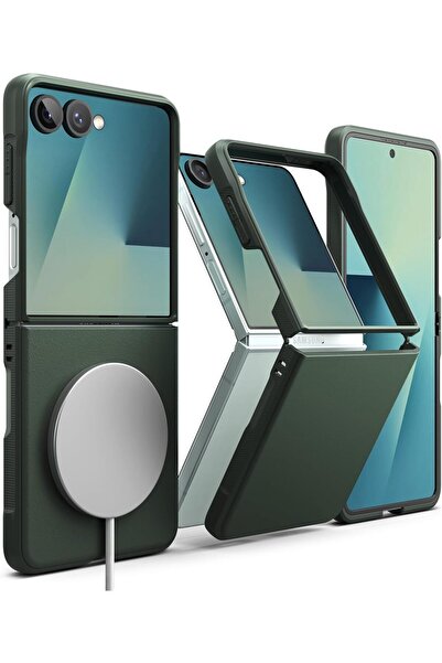 Ringke غطاء حافظة Samsung Galaxy Z Flip 7 | سلسلة Onyx Magnetic | أخضر داكن