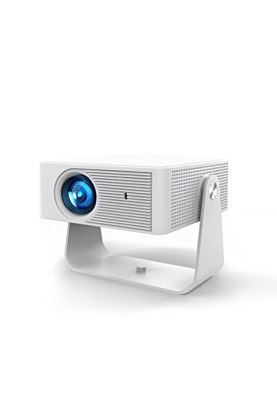 Wownect جهاز عرض ذكي صغير - أندرويد 13، 180 لومن ANSI، دقة 720 بكسل أصلية، فك تشفير 4K (أبيض)