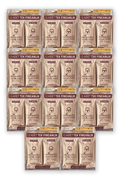 Mehmet Efendi قهوة تركية 12x6 جرام عبوة فويل شرب واحدة 11 قطعة