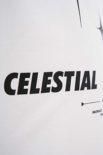 Machinist Чоловіча футболка Raglan Oversize з принтом слогана, екрю