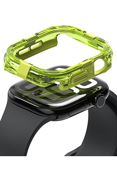 Ringke غطاء حماية لساعة أبل مقاس ١٠ بوصة و٤٢ مم | فيوجن بامبر | أخضر نيون
