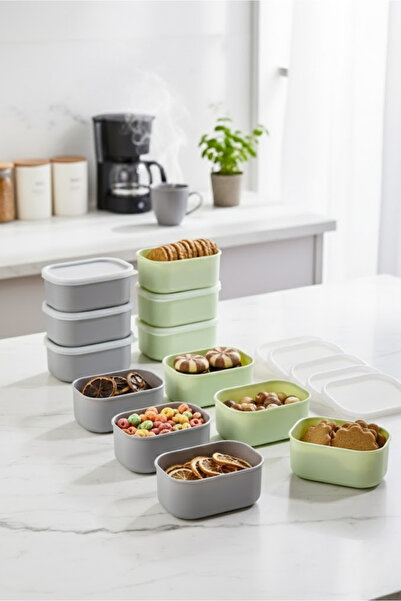 Orvila 6-Piece Covered Storage Container Set - Small Size - Portion Size - Breakfast Snack Bowl