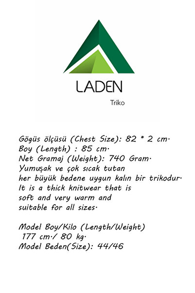 Laden Knitwear Women's Plus Size Thick Patterned Sleeve Poncho Winter Oversized Mom Cardigan