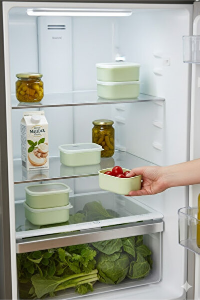 Orvila 6-Piece Covered Storage Container Set - Small Size - Portion Size - Breakfast Snack Bowl