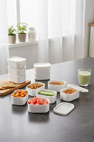 Orvila 6-Piece Covered Storage Container Set - Small Size - Portion Size - Breakfast Snack Bowl