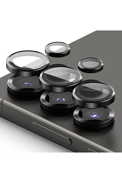 Ringke إطار عدسة كاميرا Samsung Galaxy S25 Ultra من سلسلة الزجاج باللون الأسود