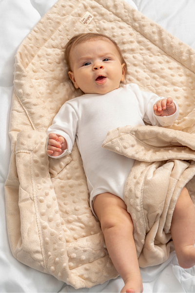 Bebella Quilted Chickpea Baby Swaddle Blanket – Double Sided Seasonal / Newborn Hospital Outlet 80X90Cm