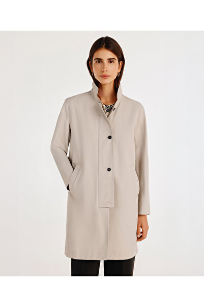 Yargıcı Düğme Detaylı Pardösü