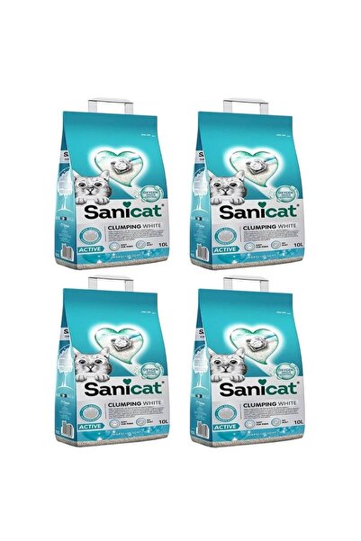 Sanicat MARSİLYASABUNLU TOPAKLANAN KEDİ KUMU 10 KG 4 ADET