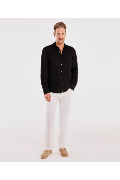 Yargıcı Erkek Keten Gömlek