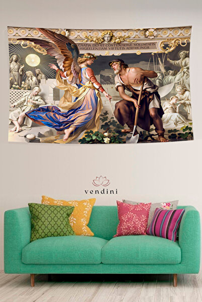 Vendini Rönesans Muhteşem Eserleri Serisi Duvar Örtüsü Duvar Halısı Wall Tape...
