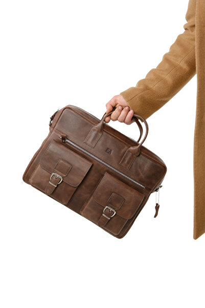 MFT Leather Design Geanta pentru laptop Loreen 2230 100% din piele naturala