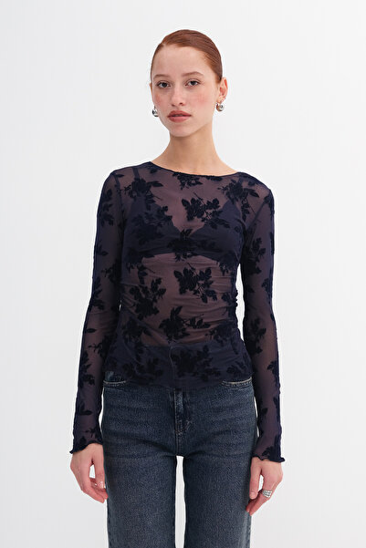 Addax Μπλούζα από τούλι με σχέδιο B18507