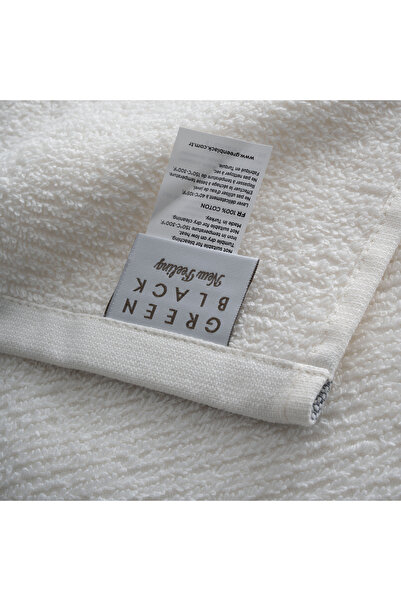 Green Black Tria Face Towel 100% Cotton Jacquard Cream-Mink 50X90 cm
