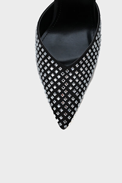 Capone Outfitters Raine Heeled Pointed Toe Stone Ankle Strap Stylish Women's Shoes