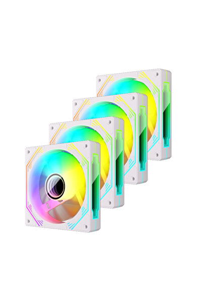 Es Gaming 4 x 12CM RGB PC Kasa Fanı - Beyaz