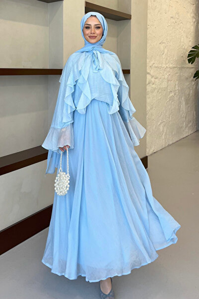 Thebomb Cemre Chiffon Fabric Double Skirt Set