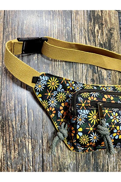 street&bagdnz Retro Patterned Bohemian Ethnic Authentic Shoulder and Waist Bag for Daily Travel Use