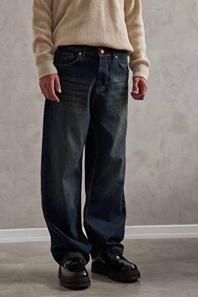 HYMAN Férfi extra bő Jean nadrág