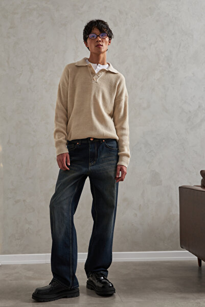 HYMAN Férfi extra bő Jean nadrág