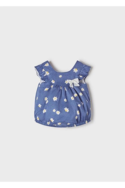 MAYORAL Baby Girl Summer Denim Short Romper 1601
