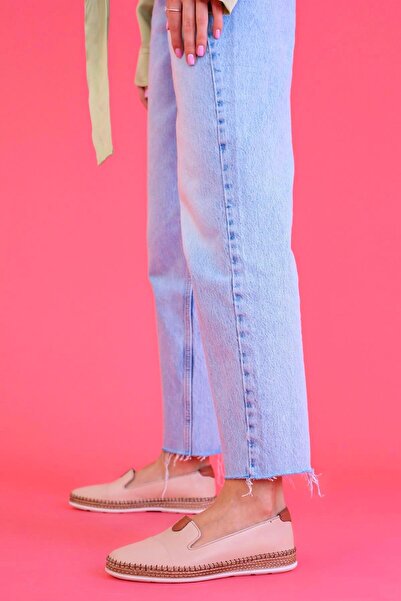 Stil Durağı نعل داخلي لتقويم العظام من Nari موديل باليه جلد أصلي باللون البيج