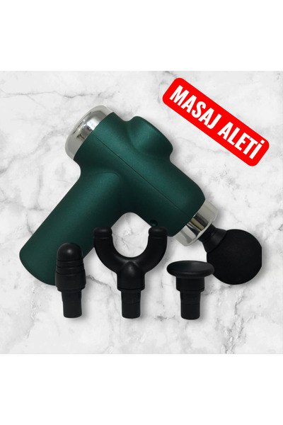 ADR Masaj Tabancası Sporcu Masaj Aleti 4 Başlıklı Şarjlı Titreşimli Sporcu Ma...