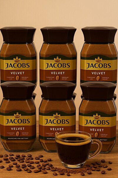 Jacobs Velvet %100 Çözünebilir Kahve 95 gr x 6 Adet