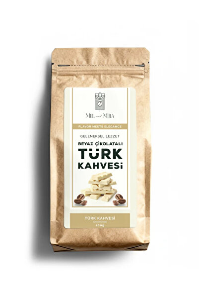 Mel and Mira White Chocolate Turkish Coffee 100g, Beyaz Çikolata Aromalı Türk...