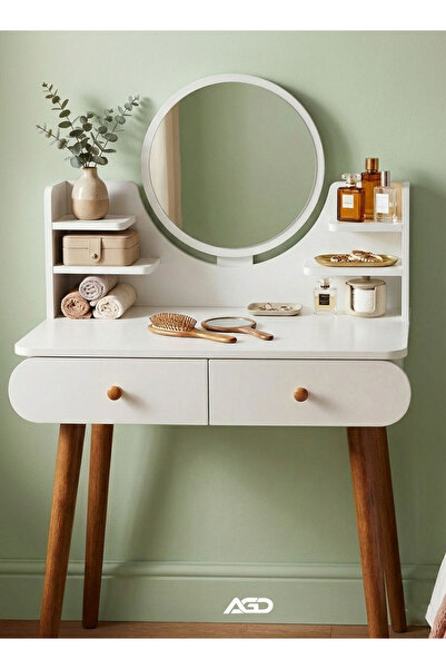 AGD Bedroom dressing table set with mirror, drawers and makeup table 80*40*120 cm (without chair)