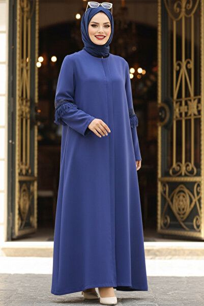 Neva Style Синій хіджаб Абайя з детальними рукавами 10021IM