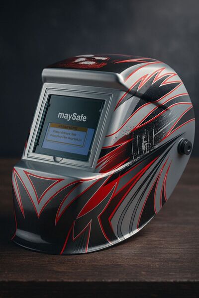 MaySafe Kaynak Maskesi Profesyonel ( Otomatik Kararan - Güneş Enerjili - Değiştirilebilir Cam)