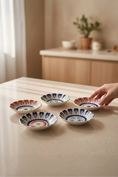 Güral Porselen Acem 6-Piece Tea Plate Set Mix 3232