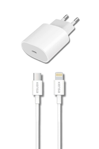 Kensa Iphone 11 11 Pro Max 20 W Usb-c Güç Adaptörü+usb Kablo 12 / 12 Pro Max Uyumlu