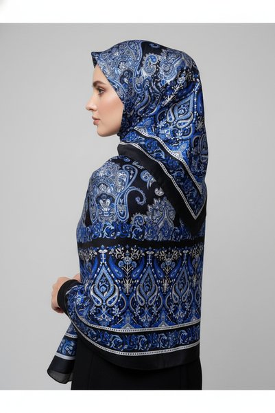 POLO CRAFT شال ناعم أصلي بنقشة زهور التوليب الكبيرة 70×180