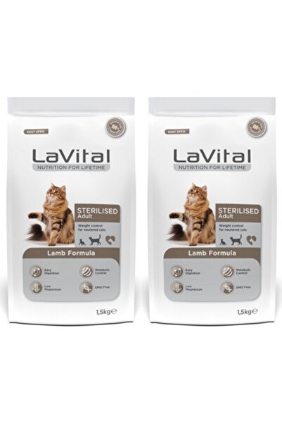LaVital Kuzulu Premium Kısır Kedi Maması 1.5 Kg 2'li Paket