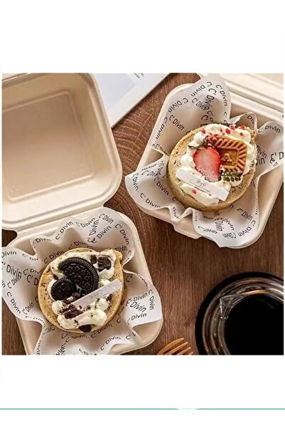 Generic 100pcs Wax Paper Sheets - Greaseproof Food & Basket Liners, White with French Print