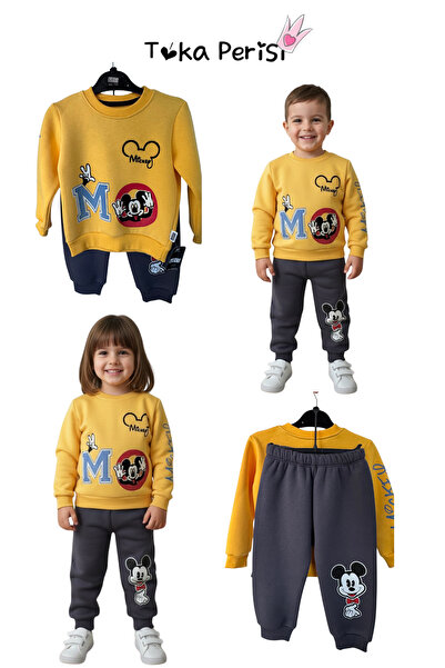Toka Perisi Mickey Unisex Yellow/Grey Fleece Double Suit